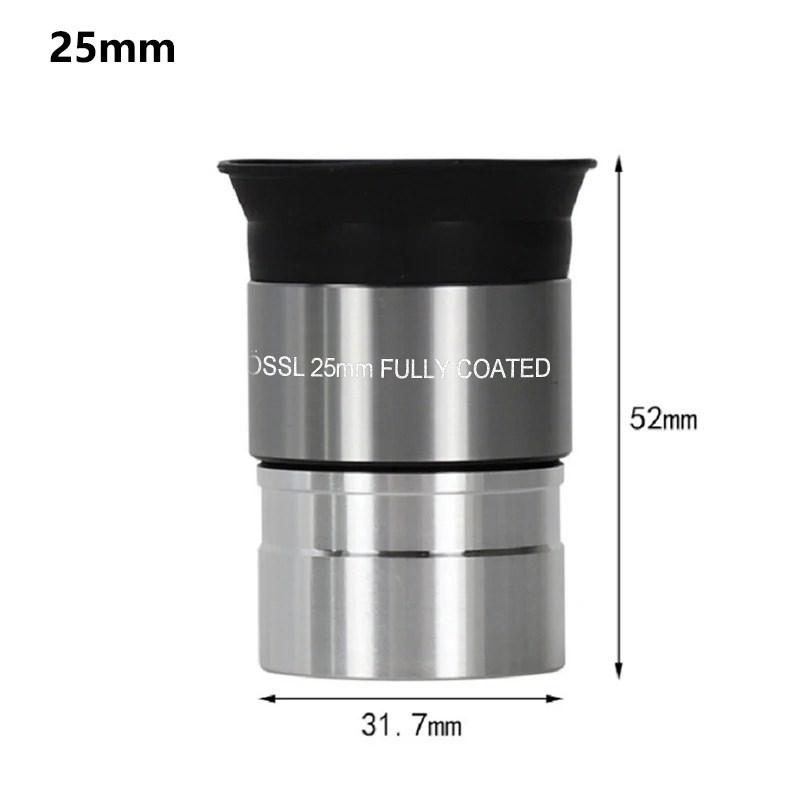 1,25" Plössl Okular Set: PL4mm, PL10mm, PL20mm, PL25mm für Teleskope