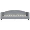 Daybed with Mattress Light Grey 90x200 Cm Fabric