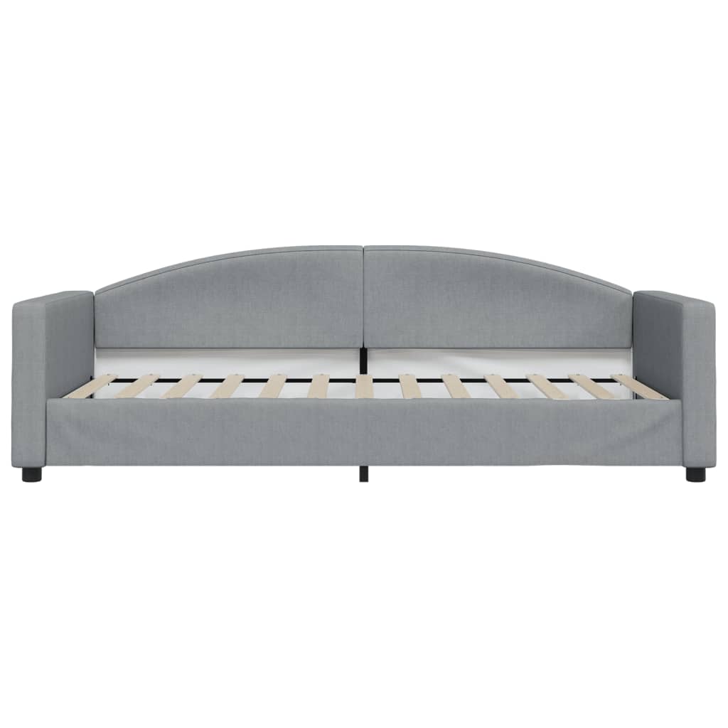 Daybed with Mattress Light Grey 90x200 Cm Fabric