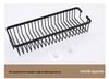 Punch-Free Wall-Mounted Black Bathroom Storage Shelf for Cosmetics