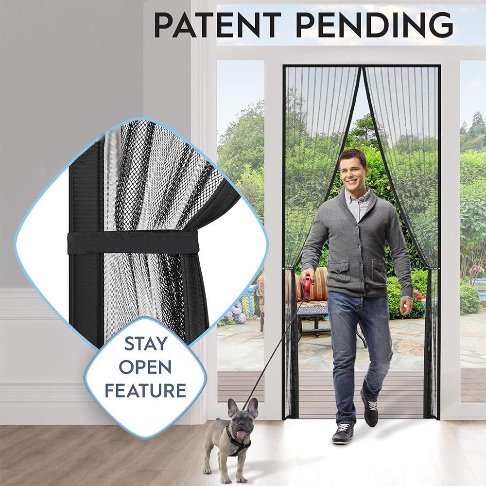 1 Pack Magnetic Screen Door Curtain Anti-Mosquito Net Fly Insect Screen Mesh Automatic Closing 5 Size Easy Installation for Home
