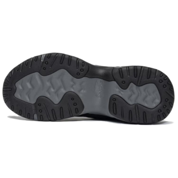 Li Ning Cushioning, Wear Resistant Low top Casual Shoes Unisex Black AGCV245-1