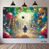 2D Graduation Cap Backdrop, Party with Balloons & Confetti Background