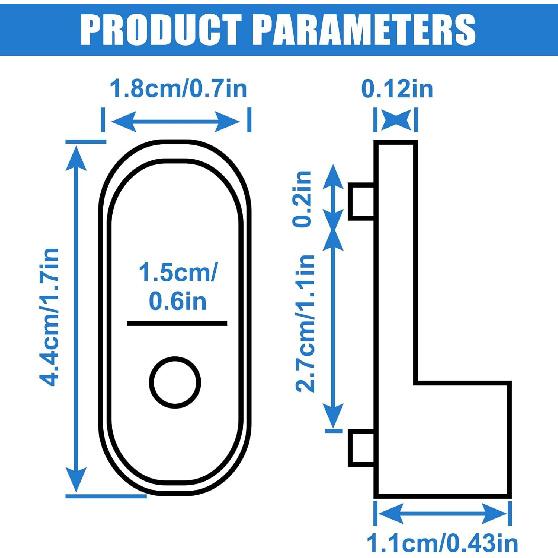 AEGYPIUS 6Pcs Oval Closet Rod End Supports 15mm x 30mm, Wardrobe Bracket Metal Rod Holders, Heavy-Duty Closet Pole Socket with Rear Facing 6.5mm P