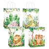8 Stück Dschungeltier Geschenk Handtasche Cartoon Tiermuster Süßigkeitentüte Wildtier Alles Gute zum Geburtstag Party Kraftpapiertüte