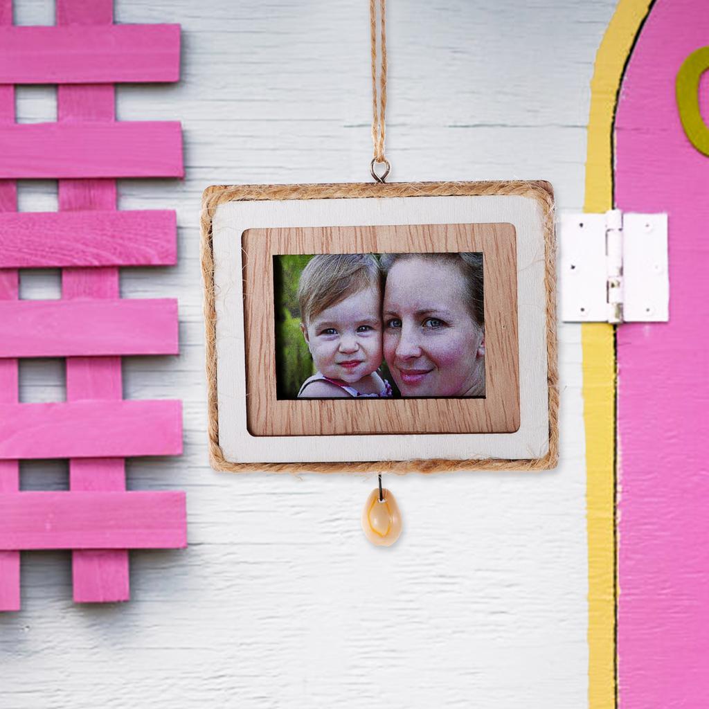 Valentines Day Frame Wooden Photo Pendant Ornament Craft Picture Frames Decorate