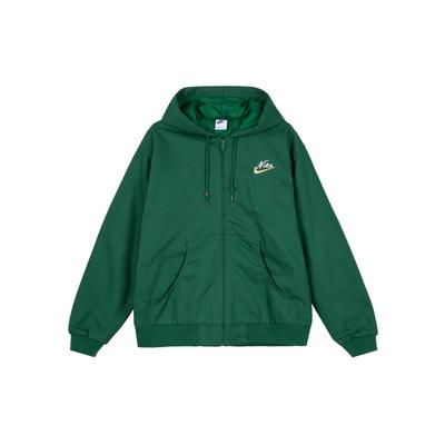 Alphabet Print Casual Hooded Jacket Men Outerwear Green FV8454-341