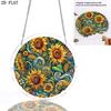 2D Flat - 1pc, 2D Flat Design with Van Gogh Style Sunflower Theme, 2D Flat Acrylic Sun Catcher Window Hanging Decoration, Suitable As a Birthday Gift 