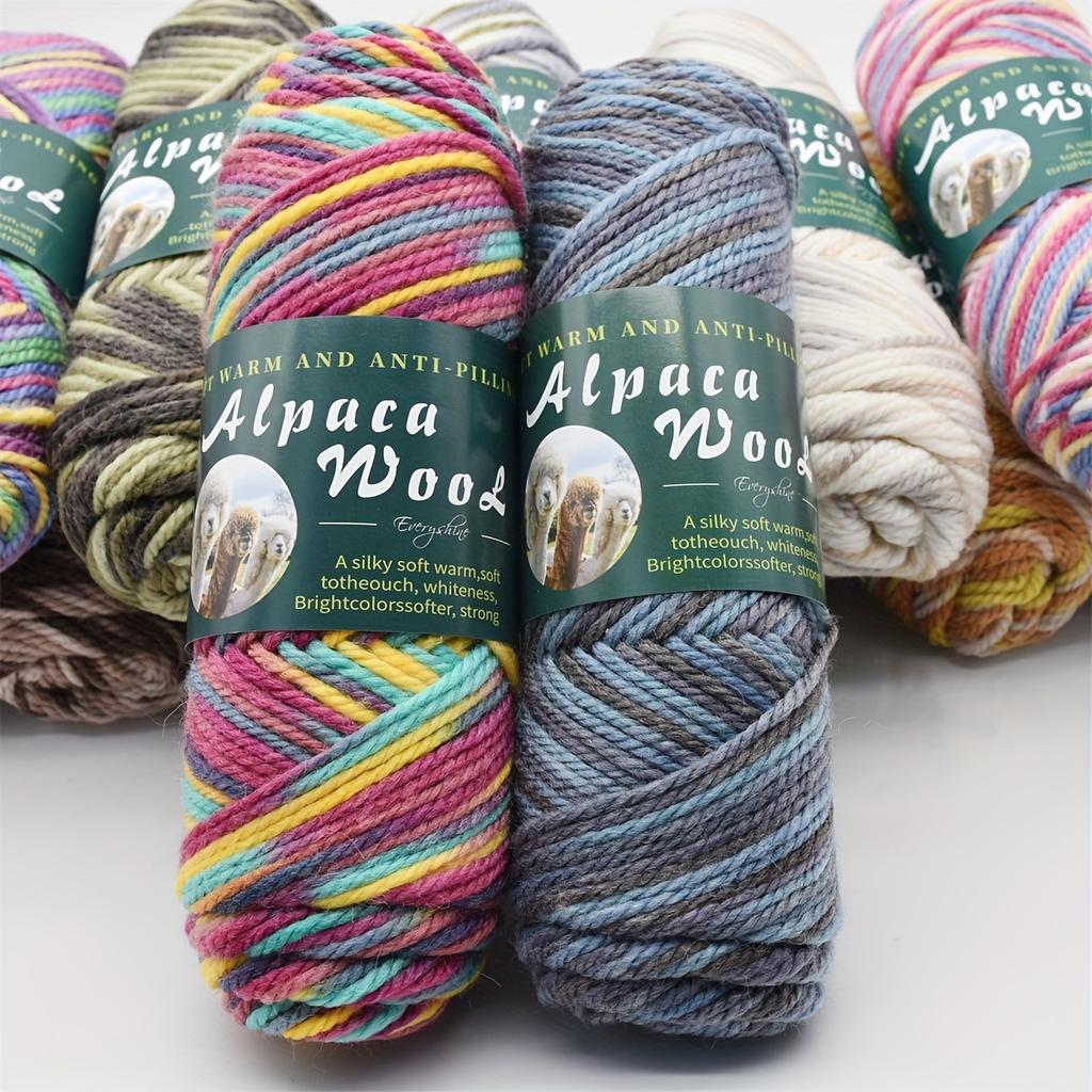 5pcs Soft Alpaca Blend Yarn, 1.1LB Total - Ideal for Sweaters Medium Thickness (2.8mm) | Perfect for Knitting Needles 3.5-4.5mm