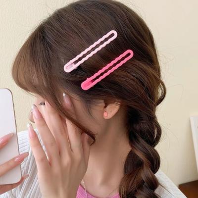 10Pcs Women Hairpins Wide Flat Non-Slip Design Bangs Updos Half-Tied Hairstyles Hair Clips Portable Candy Color Hair Accessories