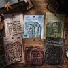 Retro Carved Window Series: 10 Sheets of Elegant Hollowed-Out Scenery and Background Paper