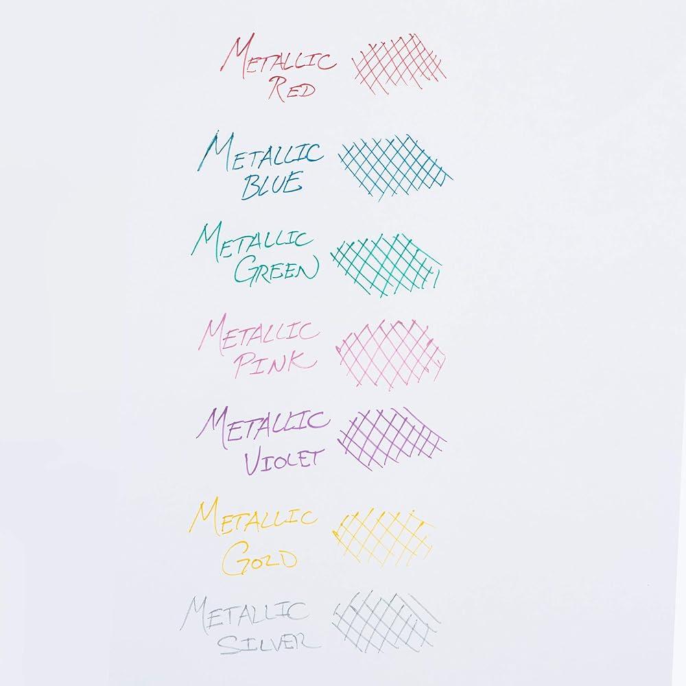 Pentel Sunburst M Line Metallic Gel Pens Permanent Assorted Ink 5 Pack