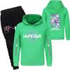 Children's Hooded Top And Pants Two-piece Tracksuit Set Long-sleeved Printed Sweatshirt Set