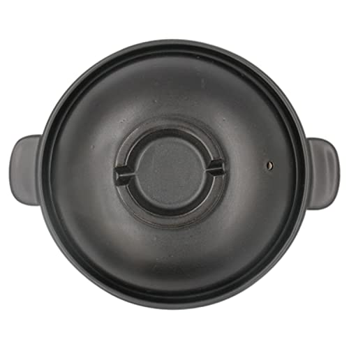 Kamoshika Douguten Ware Pot, Regular Size, Serves 2-3, Heat Resistant, Can be Used on Direct Heat, Gas, Oven, and Microwave, Made in Japan, Black, OR-