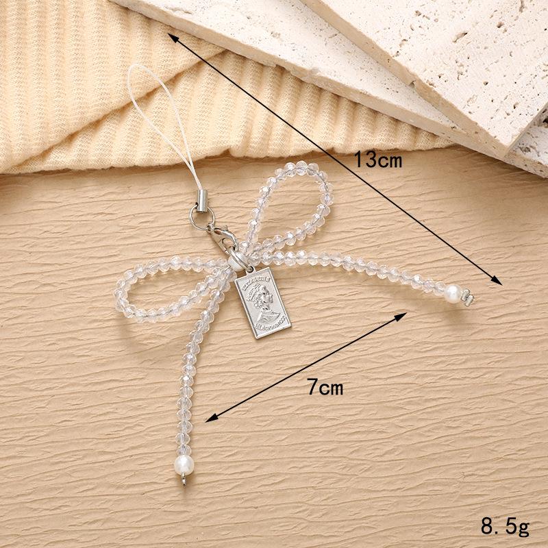 Creative Pearl Bow Pendant Keychain: Exquisite Gift Accessory for Bag or Phone Case