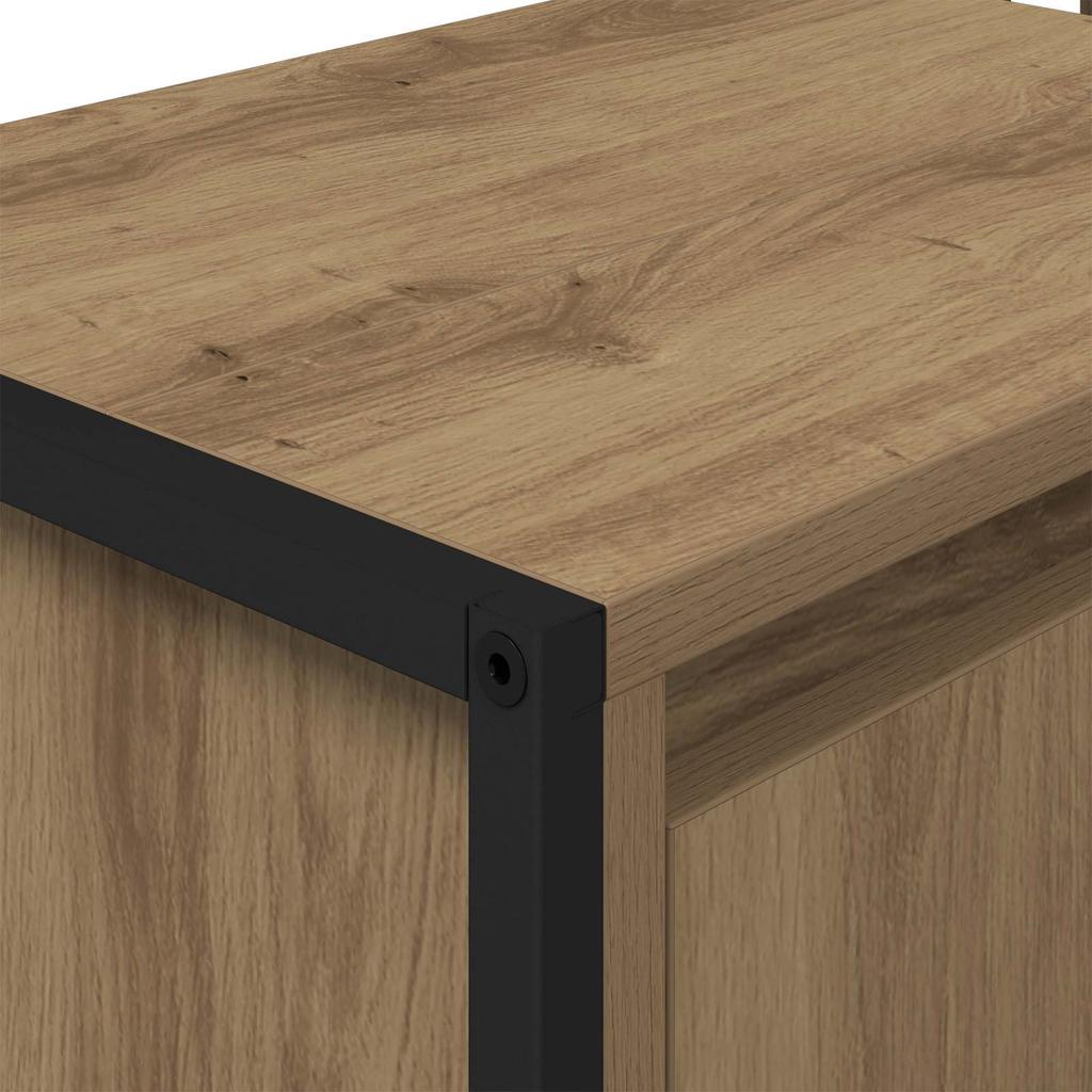 Bathroom Cabinet with Door Rustic Oak Finish 60 X 30 X 60 Cm