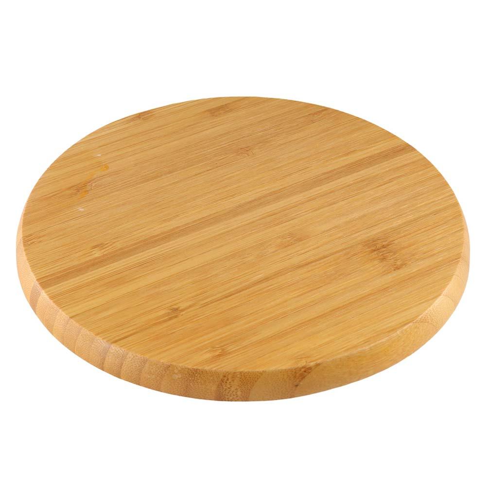 Bamboo Round Snack Plate 20/25/30cm Fruit Platter Food Tray Divided Serving Trays  Ham