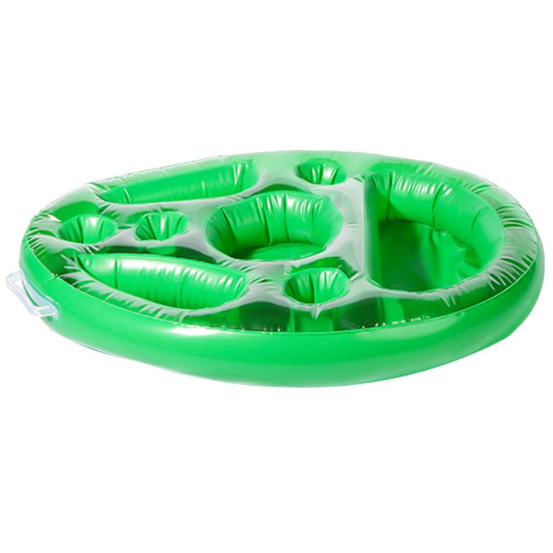 Inflatable PVC Water Ice Bar – Portable Self-Service Drink Holder with Multi-Slot Cup Tray for Pool Parties