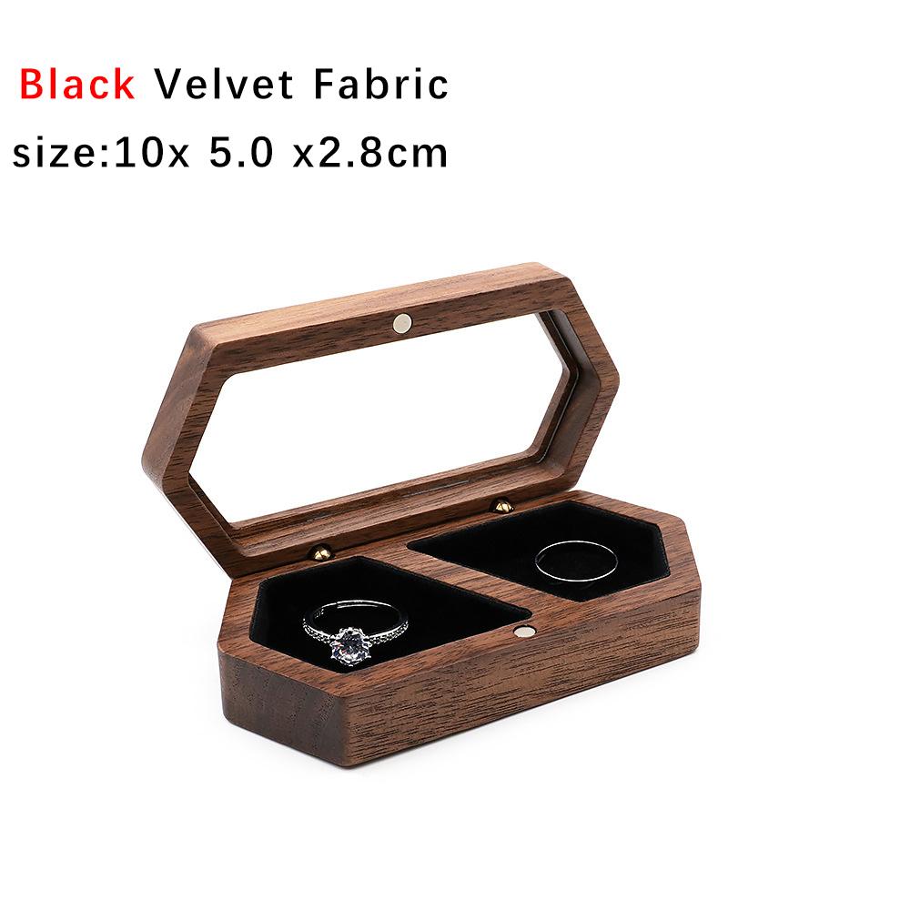 Ring Box Jewelry Storage Engagement Wedding Ceremony Ring Customize Proposal Ring Rustic Wedding Gift for Girl Walnut Wood