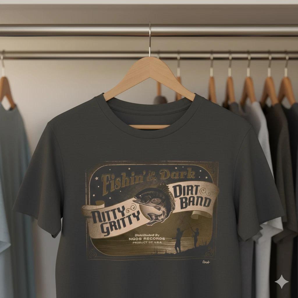 

Unisex Adult Vintage Music Fishing in the Dark Nitty Gritty Dirt Ba... XXL