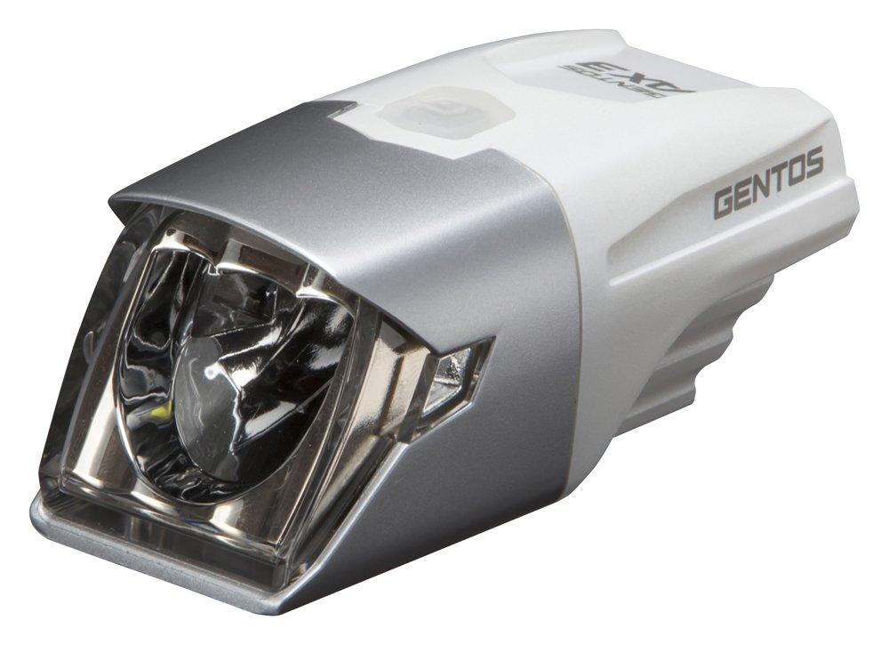 

GENTOS USB rechargeable bike light AX 003MW 90 lighting Metal white Compliant with ANSI standards [Brightness lumens/Practical 3.5 hours] AX-003MW
