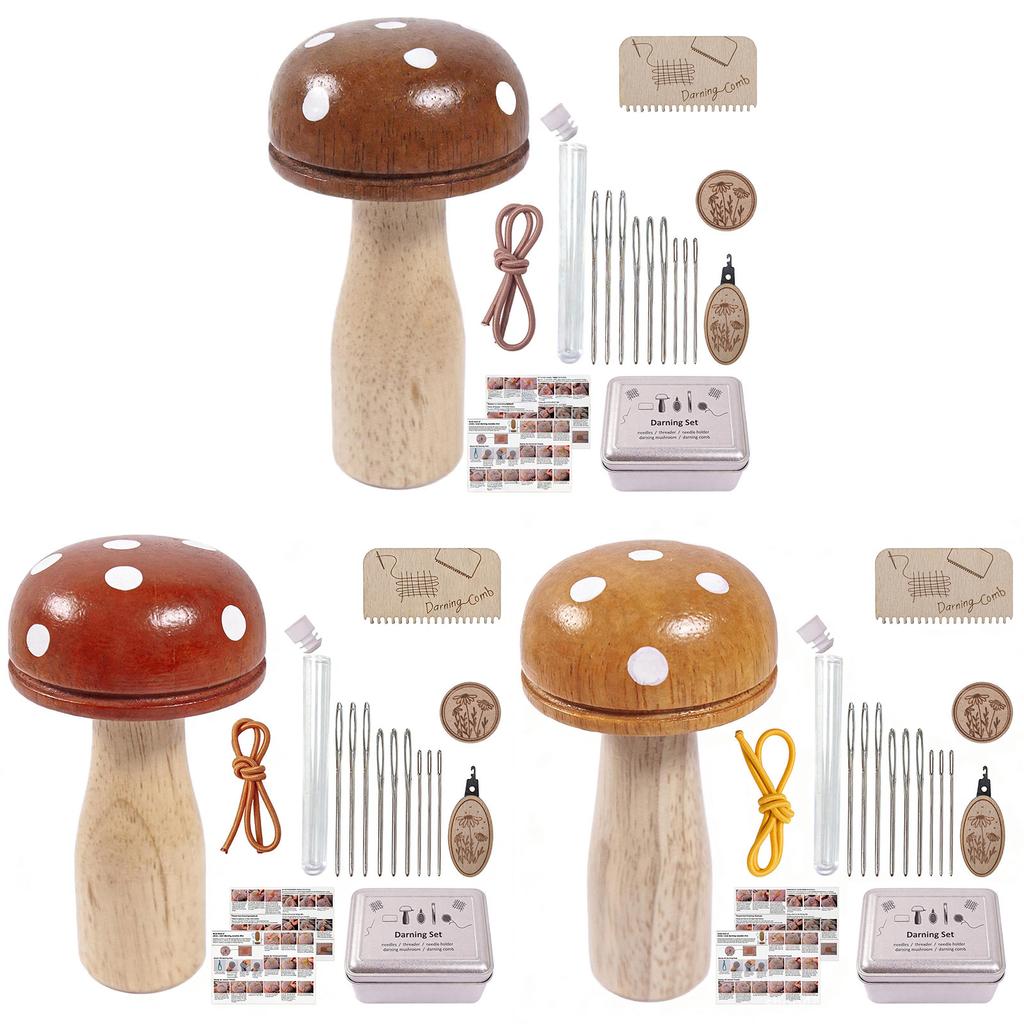 Wood Mushroom Craft Tool Suitable for Darning Embroidery Quilting and Various Textile Art Projects Home or Workshop
