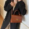 High-end Buckle Women's Crossbody Bags Fashion Black Casual Square Traveling Handbags Trendy Large Capacity PU Shoulder Pack