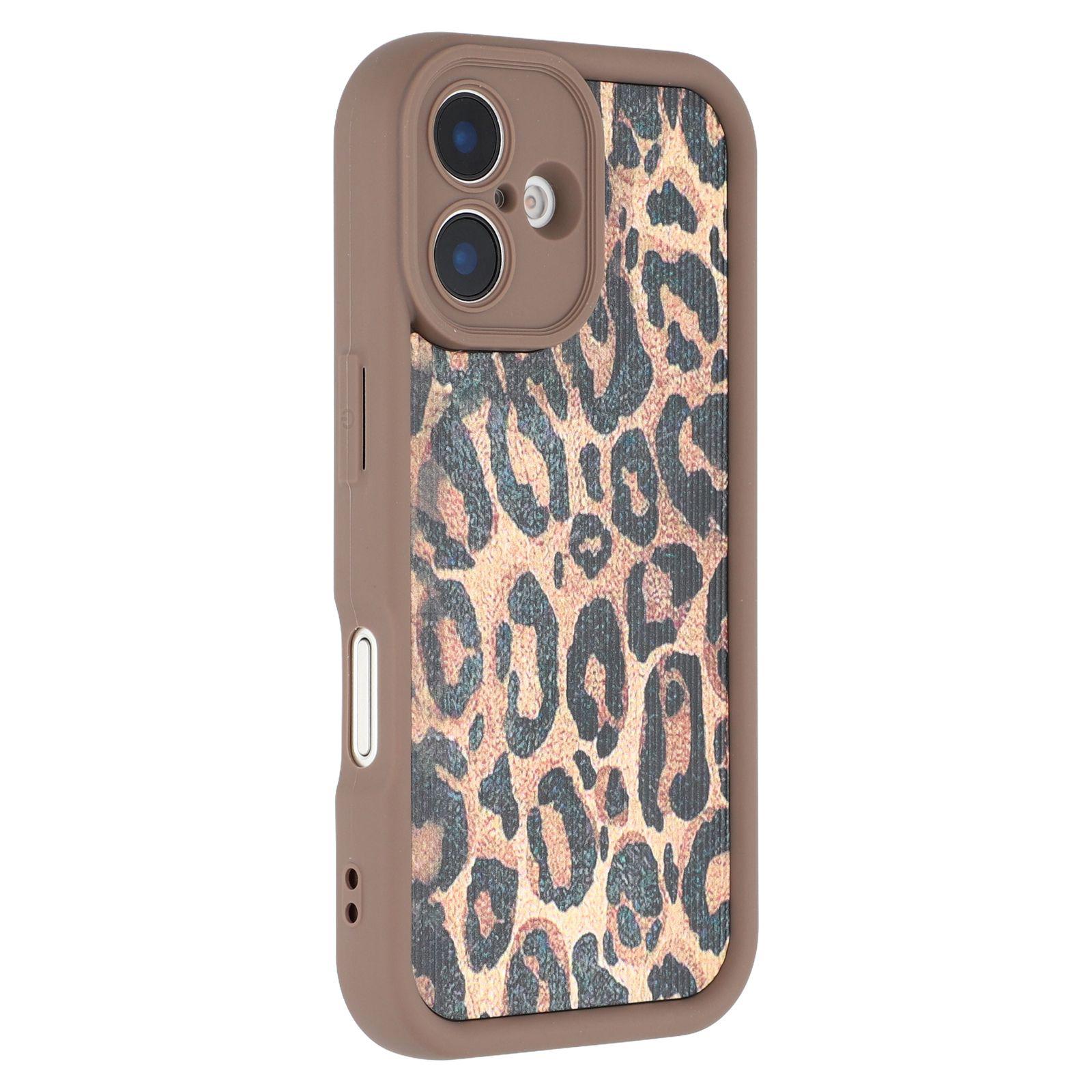 For iPhone 16 Case Leopard Print TPU Precise Cutout Phone Cover A