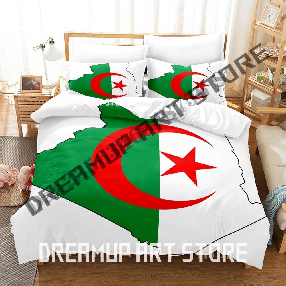 3D Print Algeria Bedding Set Single Twin Full Queen King Size Bed Set Adult Bedroom Duvetcover Sets Anime Bed Sheet Set