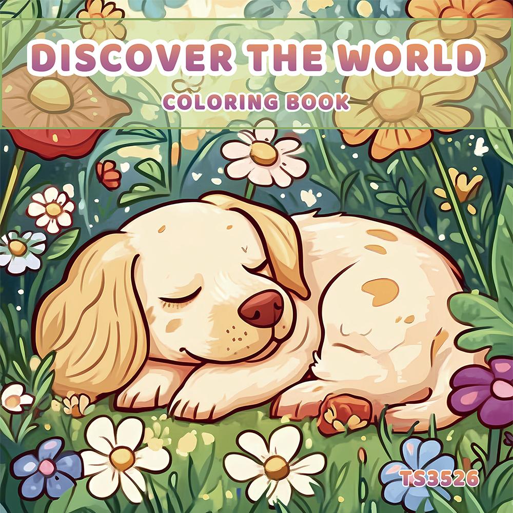 1pc,Puppy Colouring Book - Teen Colouring Book - 30 Sheets, 8.3x 8.3 inches, Adult Stress Relief, Birthday, Holiday Party Gift