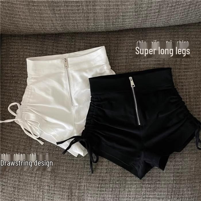 

Sexy High-Waisted Tight-Fitting Drawstring Shorts - Women s Spring/Autumn 2024 Edition L [For 105-118 kg]