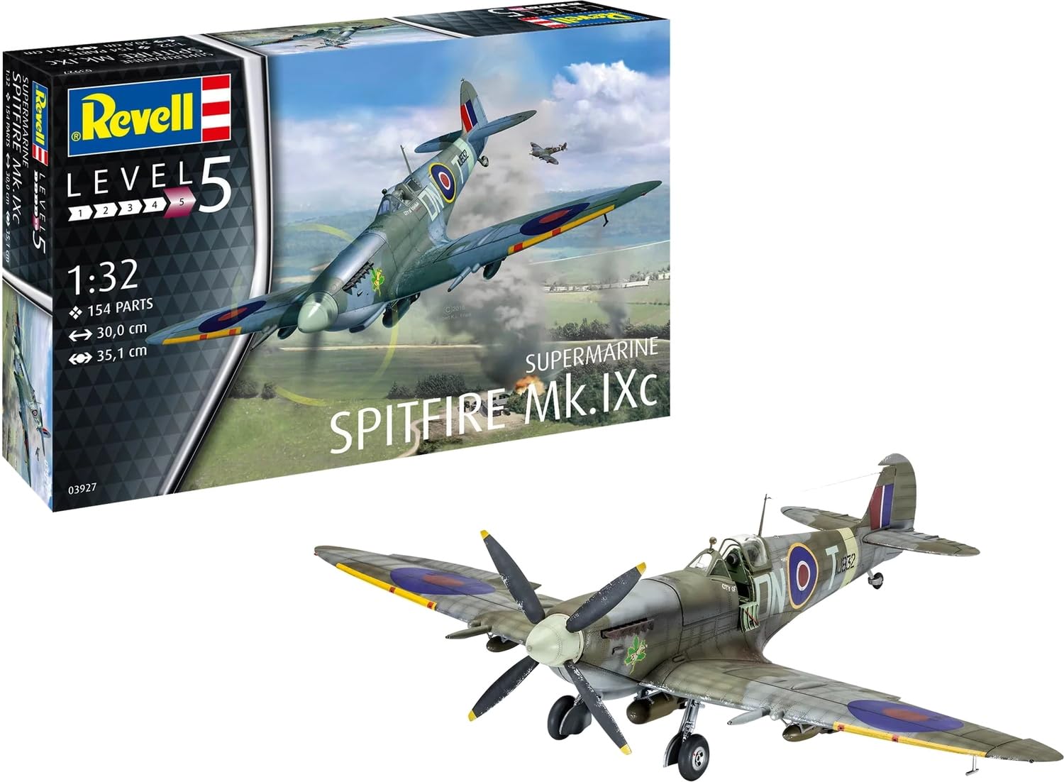 

Немецкая модель Revell Королевских ВВС Spitfire Пластиковая модель 03927 1/32 MK.9C