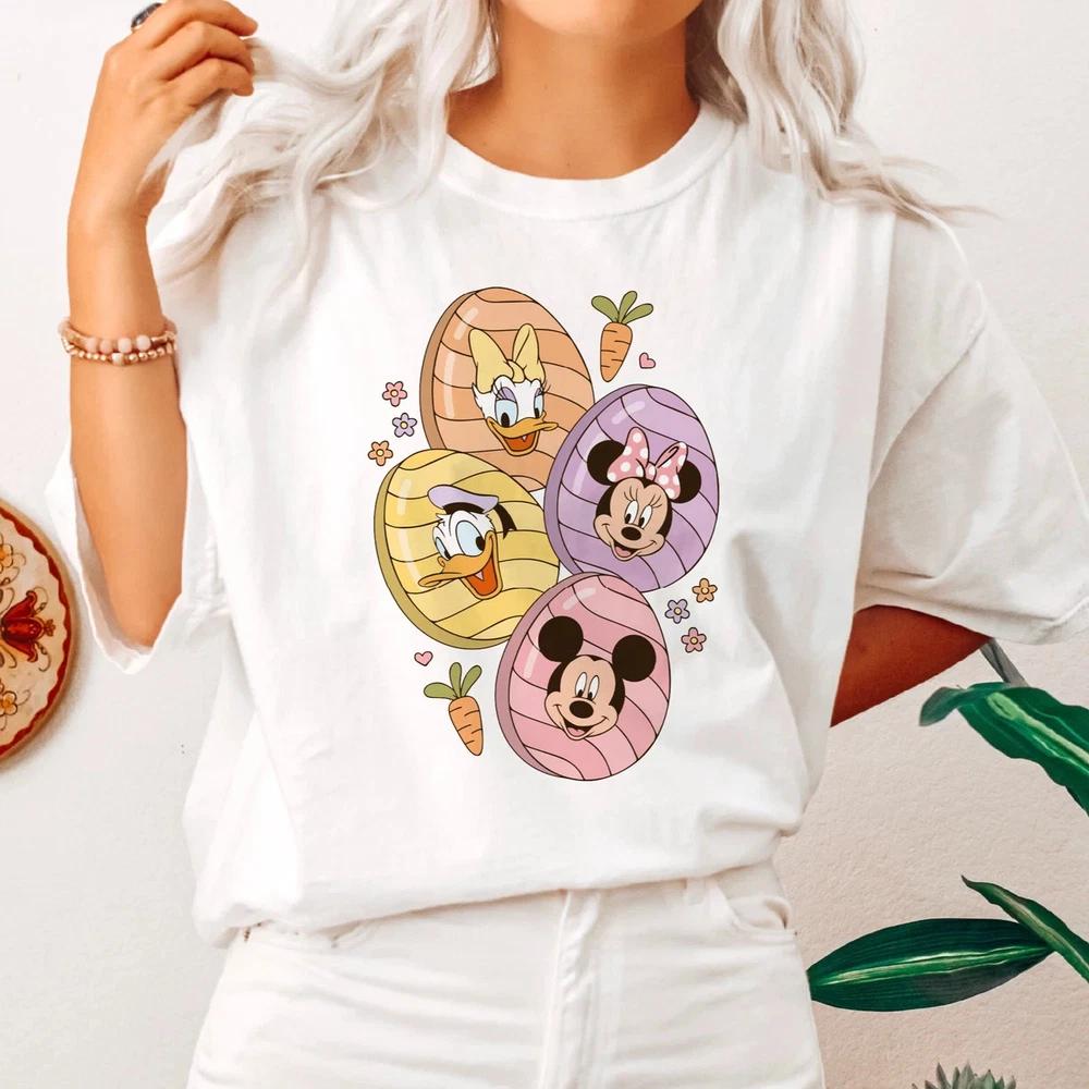 Donald Daisy Duck And Mouse Happy Easter Day Tshirt Unisex S