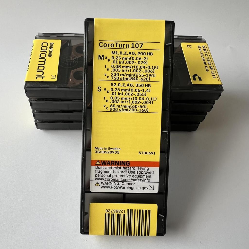 Sandvik / DCMT11T302-MF 1115 / Original Swedish Hard Alloy Blade 10 Pcs