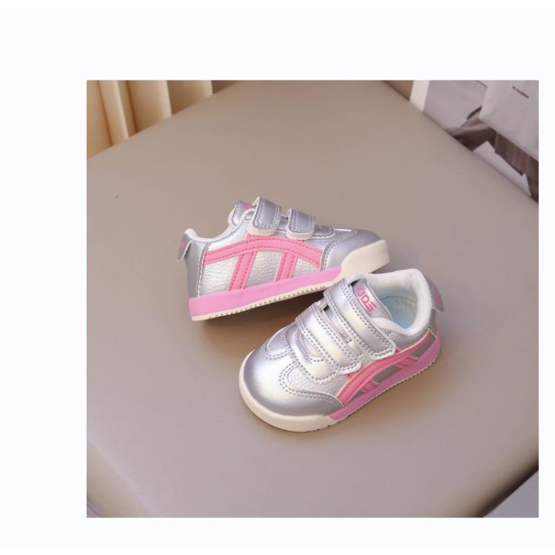 Children's Forrest Gump Shoes Girls Spring and Autumn Soft-soled Non-slip Shoes Baby Toddler Anti-kick Shoes Leather Board Shoes Sequins