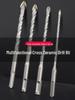 Triangle Tile Ceramic & Concrete Alloy Twist Drill Bit with Cross Round Shank