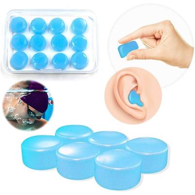 12PCS Silicone Ear Plugs Noise Cancelling EarPlugs Waterproof Reusable Sleep Earplugs