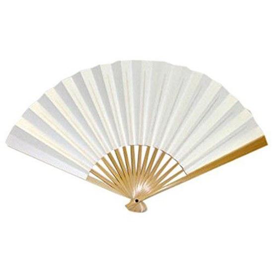 Kozasan (Rakugo Fan) Plain 7.5 Inches White Fan 2184