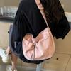 Large Capacity Drawstring Shoulder Bag Zipper Casual Crossbody Bag Nylon Shoulder Bag  Travel