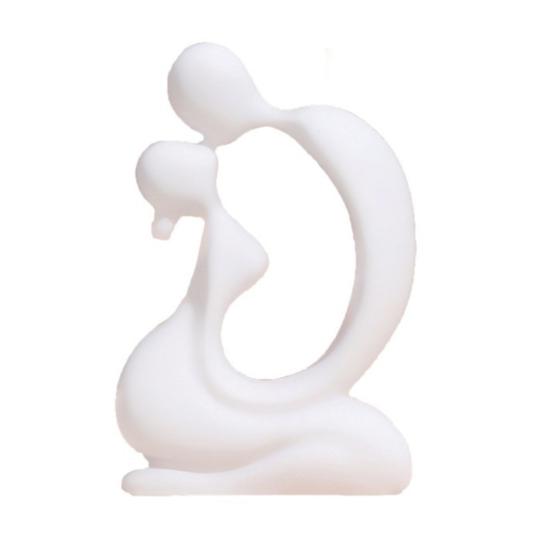 Kissing Couple Statue Modern Resin Romantic Couple Abstract Lover Figurine Sculpture for Home D