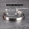 Vinterly Pure Copper Bracelets Men Magnetic 10mm Adjustable Health Energy High Magnets Cuff Bangle Resizable Jewelry Male Metal