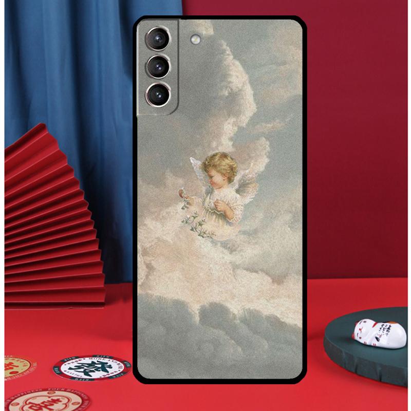 

Renaissance Angel Aesthetic Phone Case For Samsung Galaxy S25 Ultra S9 S10 S20 S21 S22 Plus S23 FE S24 Ultra Back Cover Galaxy S22Ultra