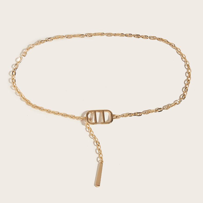 

Атмосферная металлическая подвеска на талию Женские аксессуары Модный стиль Spice Girl Цепочка для тела Цепочка-пояс для платья