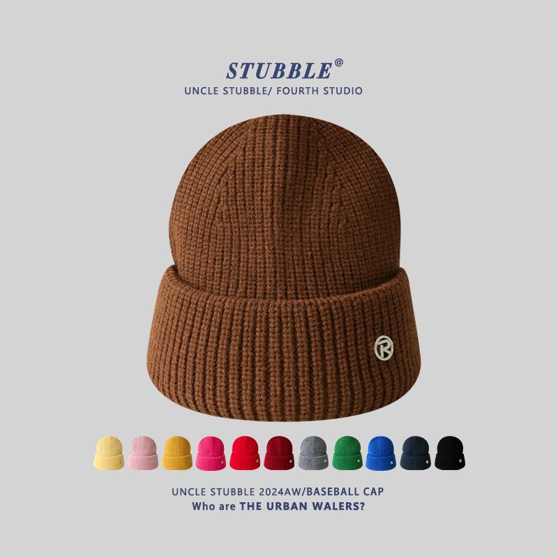 Cold Hats for Men and Women Simple and Versatile Korean Style Woolen Hats To Keep Out The Cold Keep Warm and Show Your Face Small Knitted Hats