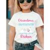 European Size Girls Round-neck Short-sleeved T-shirt with "Grandma" Word Pattern Printed In English