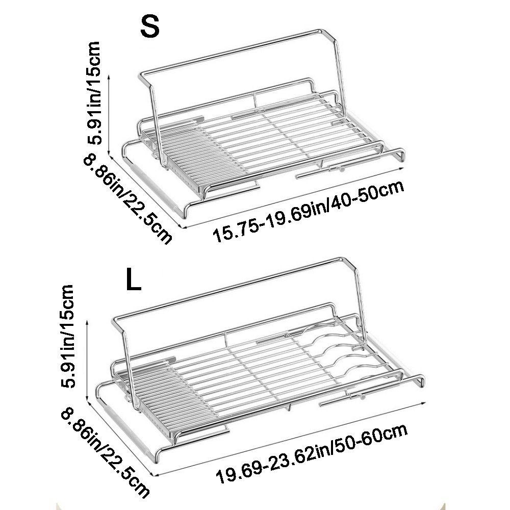 Adjustable Sink Drain Basket Non-Slip Dish Drying Rack Tableware Storage Shelf  Basin