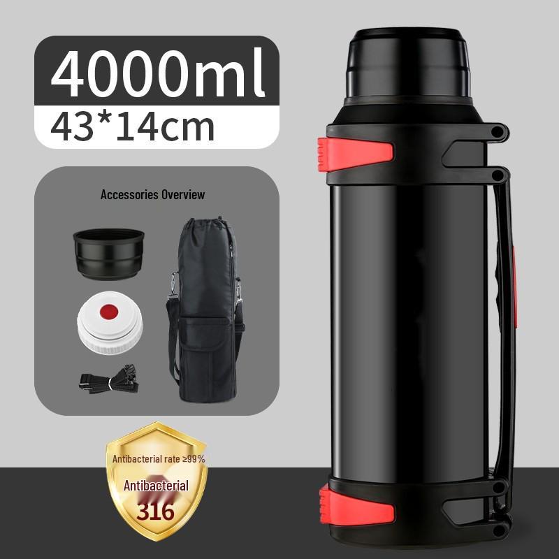 316 Stainless Steel Large Capacity Thermos Flask for Outdoor, Construction, Home Use - Portable Hot Water Bottle for Men and Women