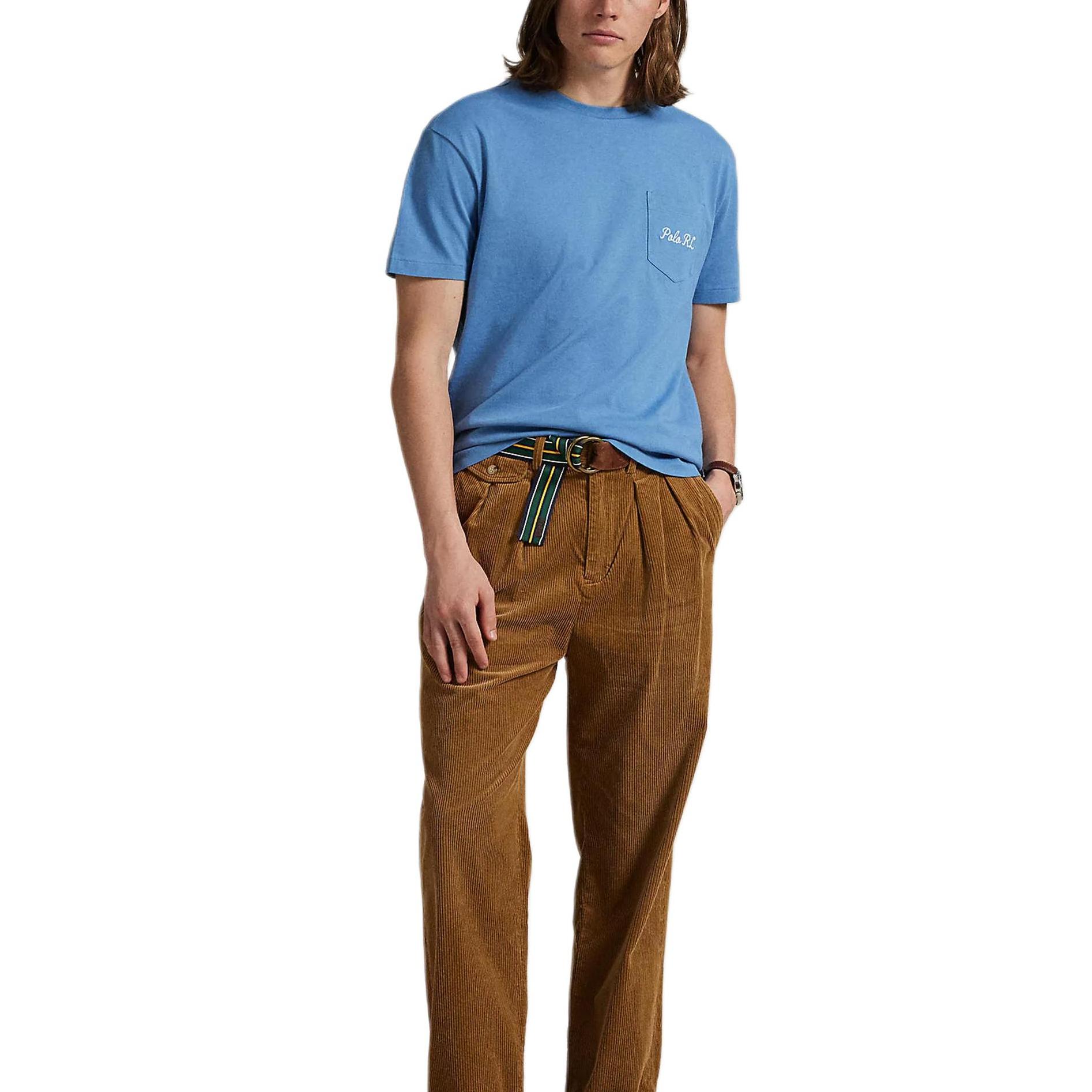 

Мужская футболка Polo Ralph Lauren с круглым вырезом и принтом медведя, с коротким рукавом, 710980309-001 S