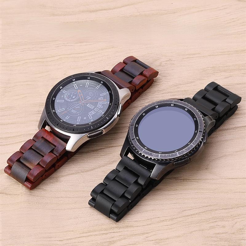 20mm 22mm Band for Samsung galaxy watch 7 6 5 4 40mm 44mm S2 for Huawei Watch GT5 Pro GT4 46mm amazfit BIP Wooden Watch Bracelet