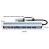 8 In 1 USB C Hub Multiport Adapter with TF SD Card Reader for Laptop PC MacBook Type C Dongle